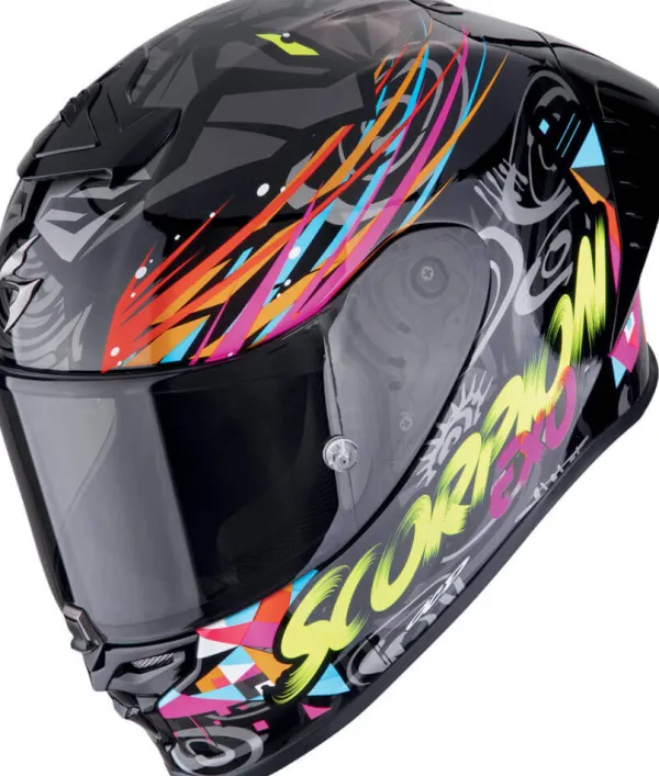 Scorpion EXO-R1 EVO II AIR Savage Black/Blue/Pink> Integraalhelmen|Race Helmen