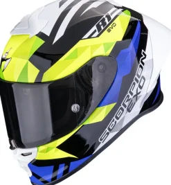 Scorpion EXO-R1 EVO II AIR Valere Black/Blue/Neon Yellow> Integraalhelmen|Race Helmen
