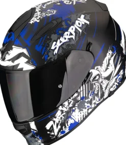 Scorpion EXO-491 Spector Matt Black/Blue> Integraalhelmen