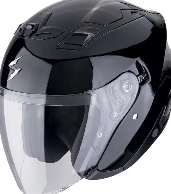 Scorpion EXO-Z1 Solid Metallic Black> Jethelmen|Helmen Met Zonnevizier