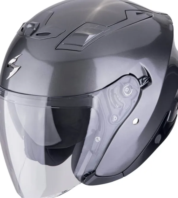 Scorpion EXO-Z1 Solid Metallic Grey> Jethelmen|Helmen Met Zonnevizier