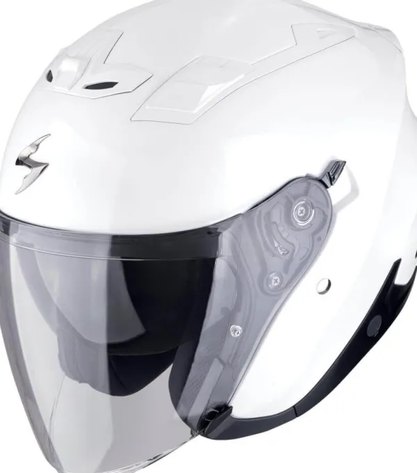 Scorpion EXO-Z1 Solid Pearl White> Jethelmen|Helmen Met Zonnevizier