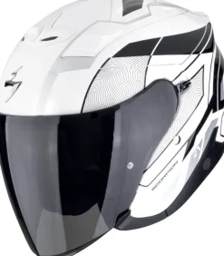 Scorpion EXO-Z1 Vue White/Black/Silver> Jethelmen|Helmen Met Zonnevizier
