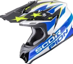 Scorpion VX-16 EVO AIR Patriot White/Blue/Yellow> Adventure Helmen|Crosshelmen
