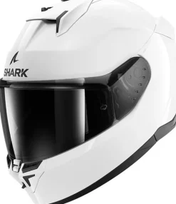 Shark D-Skwal 3 Blank White/Azur WHU> Integraalhelmen|Helmen Met Zonnevizier