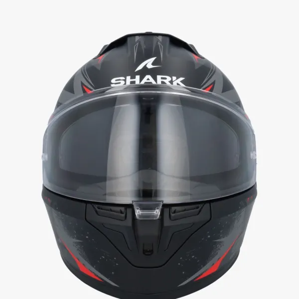Shark D-Skwal 3 Blast-R Mat Black/Anthracite/Red KAR> Integraalhelmen|Helmen Met Zonnevizier