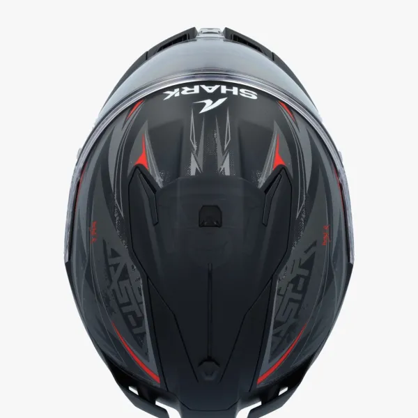 Shark D-Skwal 3 Blast-R Mat Black/Anthracite/Red KAR> Integraalhelmen|Helmen Met Zonnevizier