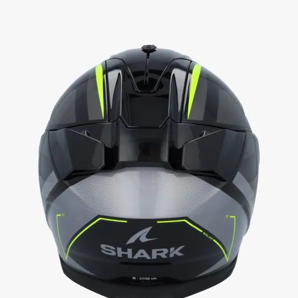 Shark D-Skwal 3 Sizler Black/Anthracite/Yellow KAY> Integraalhelmen|Helmen Met Zonnevizier