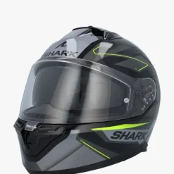 Shark D-Skwal 3 Sizler Black/Anthracite/Yellow KAY> Integraalhelmen|Helmen Met Zonnevizier