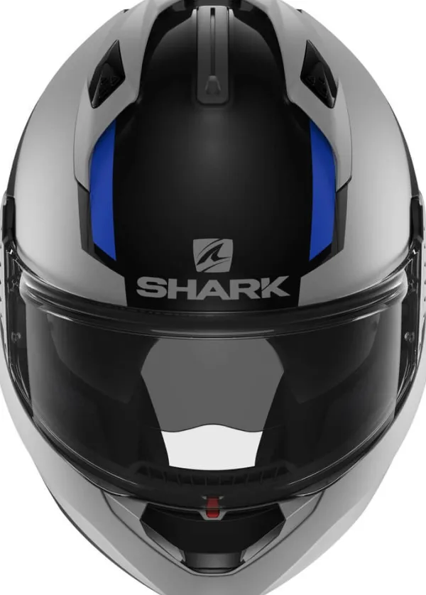 Shark Evo GT Sean Black Silver Blue KSB> Systeemhelmen