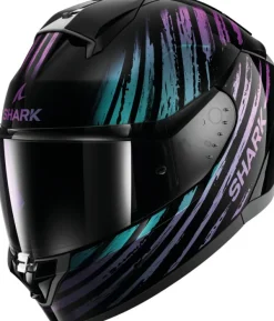 Shark Ridill 2 Assya Black/Glitter/Black KXK> Integraalhelmen|Helmen Met Zonnevizier
