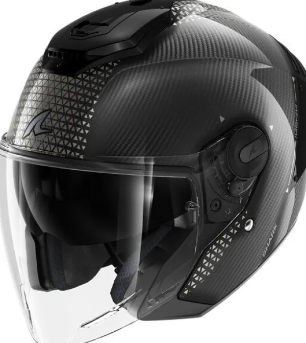 Shark RS Jet Carbon Ikonik DKU> Helmen Met Zonnevizier|Bluetooth Helmen