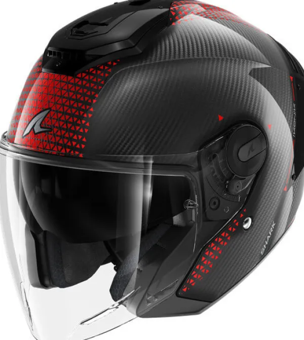 Shark RS Jet Carbon Ikonik DRU> Helmen Met Zonnevizier|Bluetooth Helmen