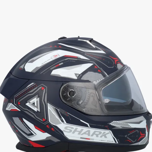 Shark Skwal I3 Linik Mat Blue/White/Red BWR> Integraalhelmen|Helmen Met Zonnevizier