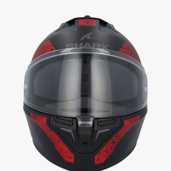 Shark Skwal I3 Rhad Mat Black/Chrom/Red KUR> Integraalhelmen|Helmen Met Zonnevizier