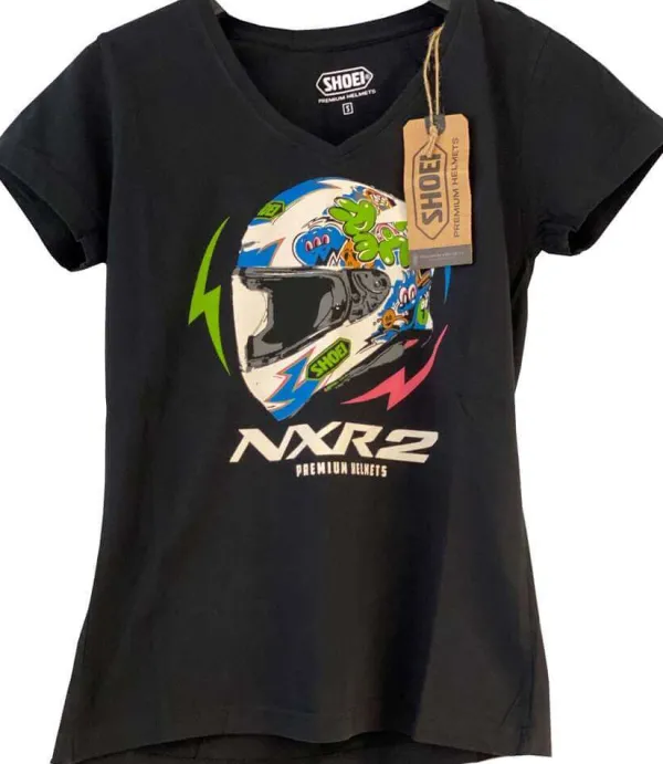 Shoei T-Shirt NXR2 MURAL BLACK - WOMAN NXR2 Mural Black Woman> Motor Merchandise
