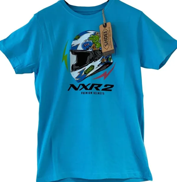 Shoei T-Shirt NXR2 MURAL BLUE - MAN NXR2 Mural Blue Man> Motor Merchandise