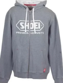 Shoei Zip Hoody Grey> Motorhoodies|Motor Merchandise