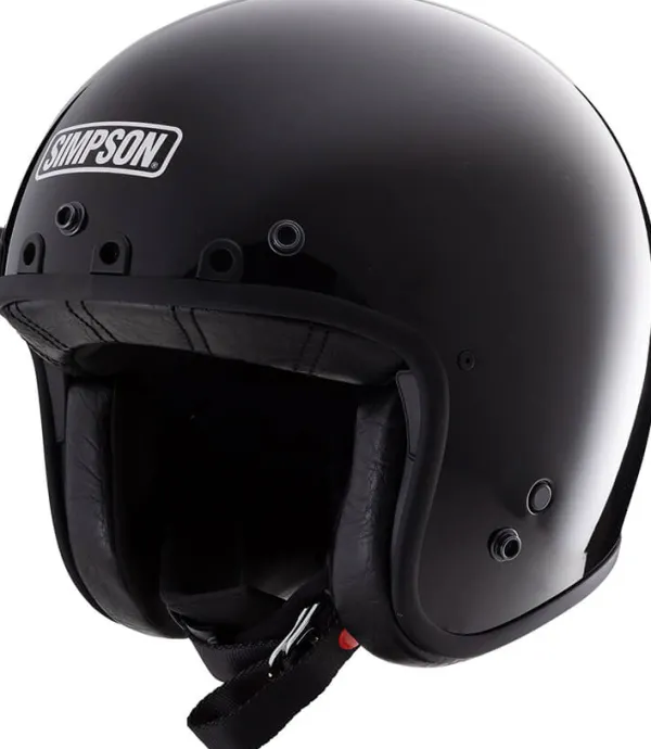 Simpson Chopper Solid Black 06> Jethelmen