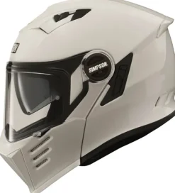 Simpson Darksome White 06> Systeemhelmen|Helmen Met Zonnevizier