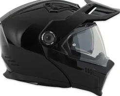 Simpson Journey Solid Black Metal 06> Adventure Helmen|Systeemhelmen