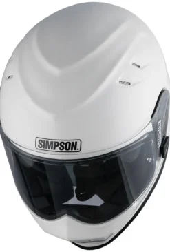 Simpson Venom White 06> Integraalhelmen|Helmen Met Zonnevizier