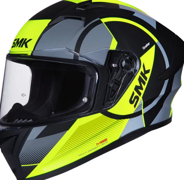 SMK Stellar Faro Grey/Yellow> Integraalhelmen