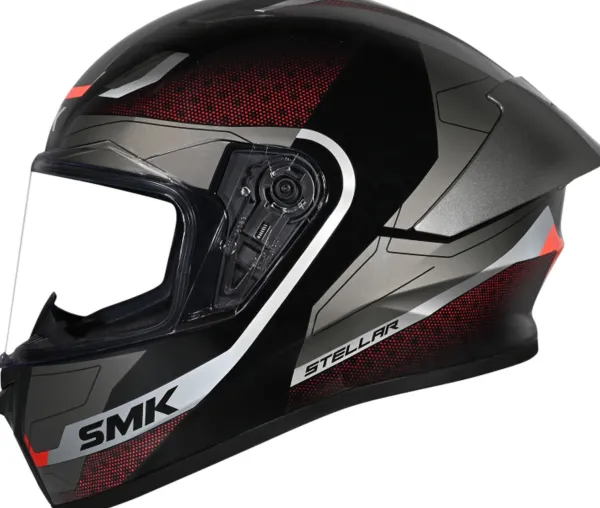 SMK Stellar Flight Grey/Red> Integraalhelmen