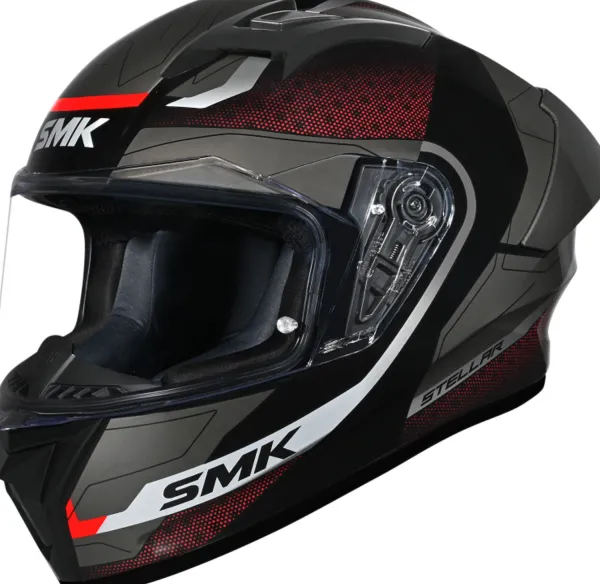 SMK Stellar Flight Grey/Red> Integraalhelmen