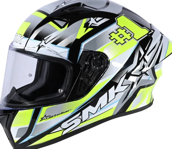 SMK Stellar Uno Sport Yellow/Grey> Integraalhelmen