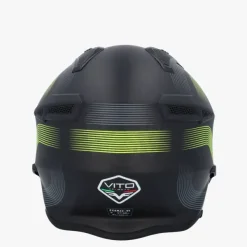 VITO Bruzano Matt Black/Fluo> Jethelmen|Helmen Met Zonnevizier