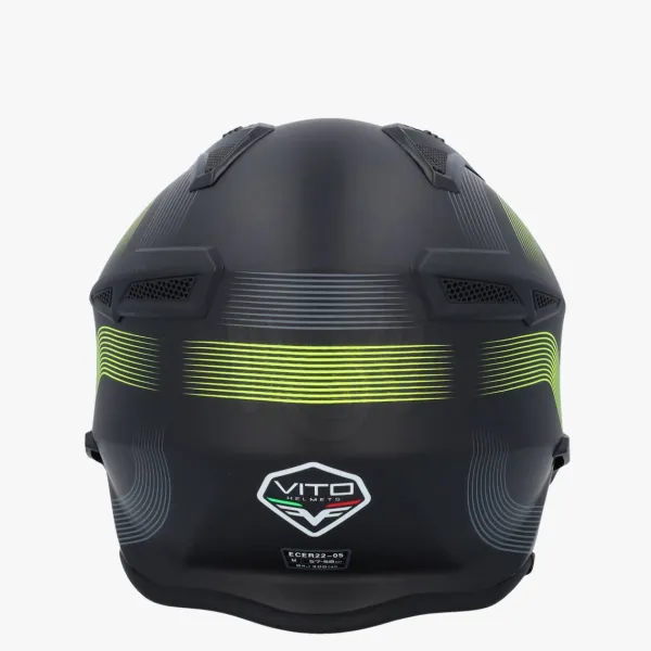 VITO Bruzano Matt Black/Fluo> Jethelmen|Helmen Met Zonnevizier