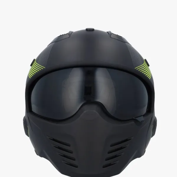 VITO Bruzano Matt Black/Fluo> Jethelmen|Helmen Met Zonnevizier