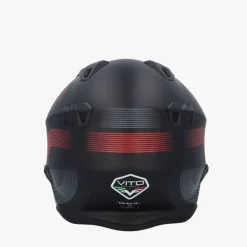 VITO Bruzano Matt Black/Red> Jethelmen|Helmen Met Zonnevizier