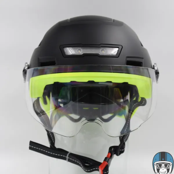 VITO E-Light + Vizier Matt Black/Fluo> Fietshelmen