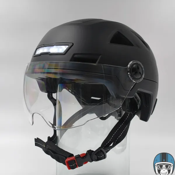 VITO E-Light + Vizier Matt Black> Fietshelmen