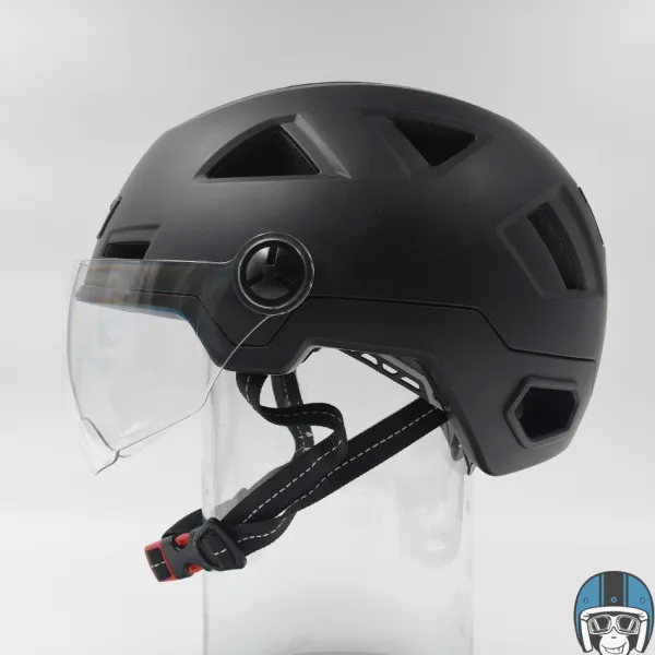 VITO E-Light + Vizier Matt Black> Fietshelmen