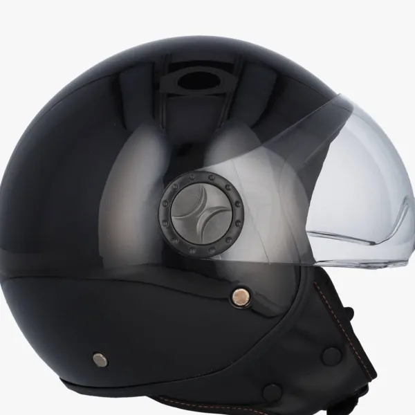 VITO Jet Loreto scooterhelm glanszwart>DAMES Vespa Helmen|Jethelmen