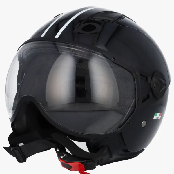 VITO Jet Moda Glans Zwart + Zwarte voering>DAMES Vespa Helmen|Jethelmen