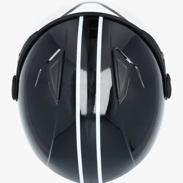 VITO Jet Moda Glans Zwart + Zwarte voering>DAMES Vespa Helmen|Jethelmen