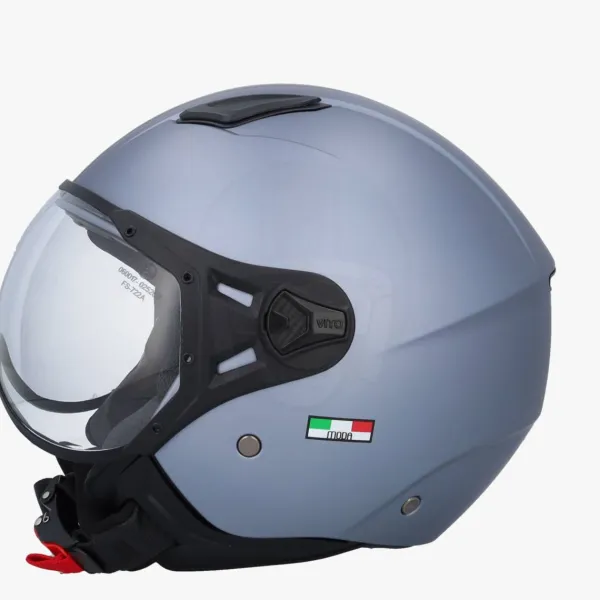 VITO Jet Moda Mat Grijs>DAMES Vespa Helmen|Jethelmen