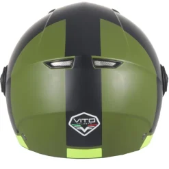 VITO Jet Moda Mat Groen/Zwart>DAMES Vespa Helmen|Jethelmen