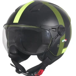 VITO Jet Moda Mat Groen/Zwart>DAMES Vespa Helmen|Jethelmen