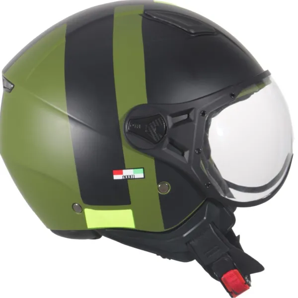 VITO Jet Moda Mat Groen/Zwart>DAMES Vespa Helmen|Jethelmen